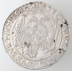 reverse: Bohemia. Kuttenberg. Rodolfo II. 1576-1612. Tallero 1594. Ag. 