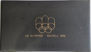 obverse: Canada. Elisabetta II Regnante. Cofanetto con 10 e 5 Dollari. Olimpiadi 1976. Ag 925. 28 Pezzi. 