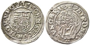 obverse: TRANSILVANIA. Principality of Transylvania (Hungarian states). Prince Isabella Jagellio & John Sigismund Szapolyai (1556-1559). Denar 1556 NP. Ag (0,42 g). SPL