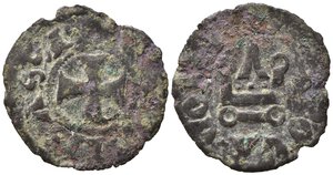 obverse: CAMPOBASSO. Nicola I di Monforte (1461-1463). Tornese Mi (0,84 g). Biaggi 538. MB