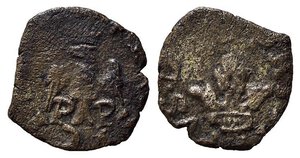 obverse: MESSINA. Filippo II (1556-1598). Picciolo AE (0,94 g - 12,8 mm). D/PHILIPPVS D G; corona. R/REX SICILIAE; aquila coronata a sinistra con sigle P P. MIR 342; Sp. 128. qBB