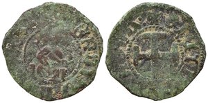 obverse: NAPOLI. Ferdinando I d Aragona (1458-1494).Tornese Mi (0,63 g). MIR 80. MB