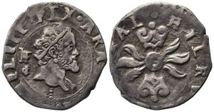 obverse: NAPOLI. Filippo II (1554-1598). Mezzo Carlino Ag (1,37 g). Sigle IAF CI. Magliocca 88. BB