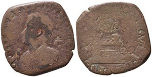 obverse: NAPOLI. Filippo IV (1621-1665). 9 cavalli 1629 Cu (7,65 g). Magliocca 90 rara. MB+