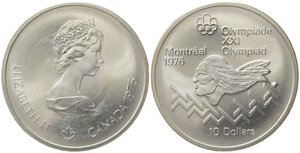 obverse: CANADA. 10 Dollari 1975 