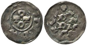 obverse: PAVIA. Ottone I di Sassonia (962-973). Denaro Ag (1,20 g). MIR 827; Biaggi 1823. BB+