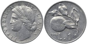 obverse: REPUBBLICA ITALIANA. 1 Lira 1946 rara. BB+