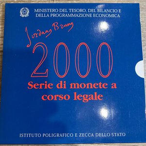 obverse: REPUBBLICA ITALIANA. Divisionale 2000 