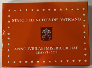 reverse: Vaticano. Monetazione in Euro. Papa Francesco. Divisionale 2016. PROOF