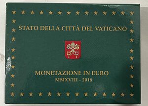 reverse: Vaticano. Monetazione in Euro. Papa Francesco. Divisionale 2018. PROOF