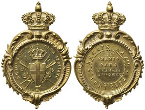 obverse: LODI. Medaglia 1894 premio Regate nazionali. AE dorato (5,50 g). SPL