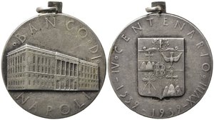 obverse: NAPOLI. Medaglia IV centenario del Banco di Napoli 1939. Ag (10,79 g - 29 mm). BB