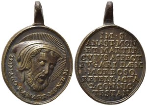 obverse: MEDAGLIA RELIGIOSA Sant Anastasio AE (9,51 g). SPL