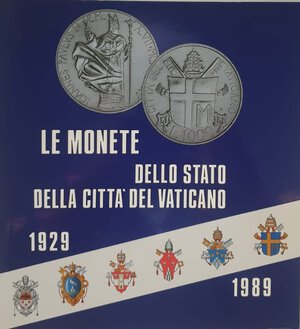 obverse: AA.VV. Le Monete dello Stato della Città del Vaticano 1929 – 1989. Roma 1989. Brossura ed. pp. 180, ill. a colori. Ottimo stato.