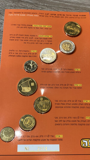 reverse: ISRAELE. Set Coins 1997 