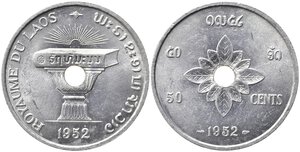 obverse: LAOS. 50 cents 1952. qFDC 