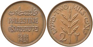 obverse: PALESTINA. 2 Mils 1941. qSPL