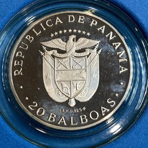 reverse: PANAMA. 20 Balboas 1974 