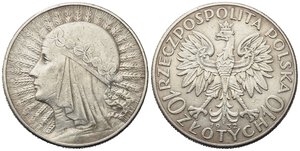 obverse: POLONIA. 10 Zlotych 1932 Ag. BB