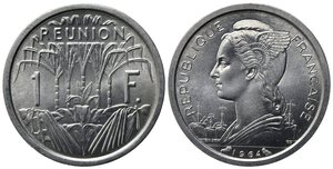 obverse: REUNION. Repubblica Francese. 1 franc1964. FDC