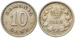 obverse: ROMANIA. 10 Bani 1900. BB