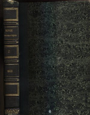 obverse: A.A.V.V. Revue de la Numismatique françoise. Anno 17. Parigi, 1852. Pp. 476, tavv. 10, ill. nel testo. Ril. / pelle coeva. Buono stato  molto raro