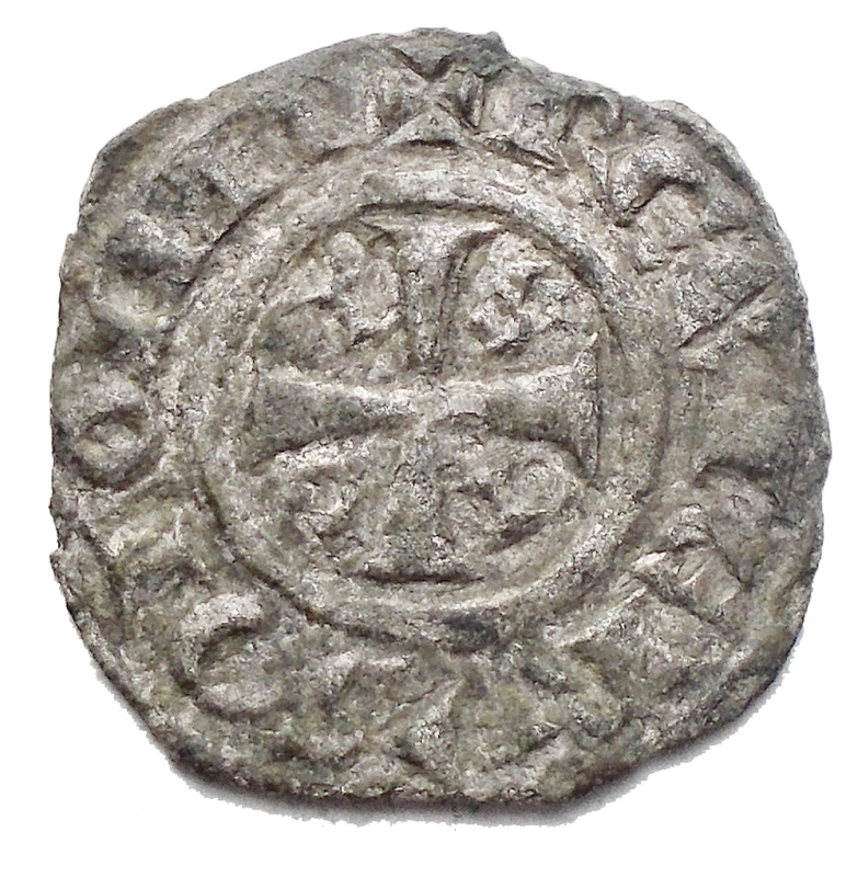 reverse: Gli Svevi (1194-1268), Federico II (Re di Sicilia, 1198-1250; Re di Germania, 1212-1220; Imperatore, 1220-1250), Denaro, Messina, 1228; BI (g 0,64; mm 17,4 x 17,8); + F IMPERATOR, aquila frontale, ad ali aperte, Rv. + REX IERVSOLOMIT, croce potenziata; nei quadranti, SICI. Spahr 114; MEC XIV, 547; Travaini 29. Patina su argentatura, bb++.