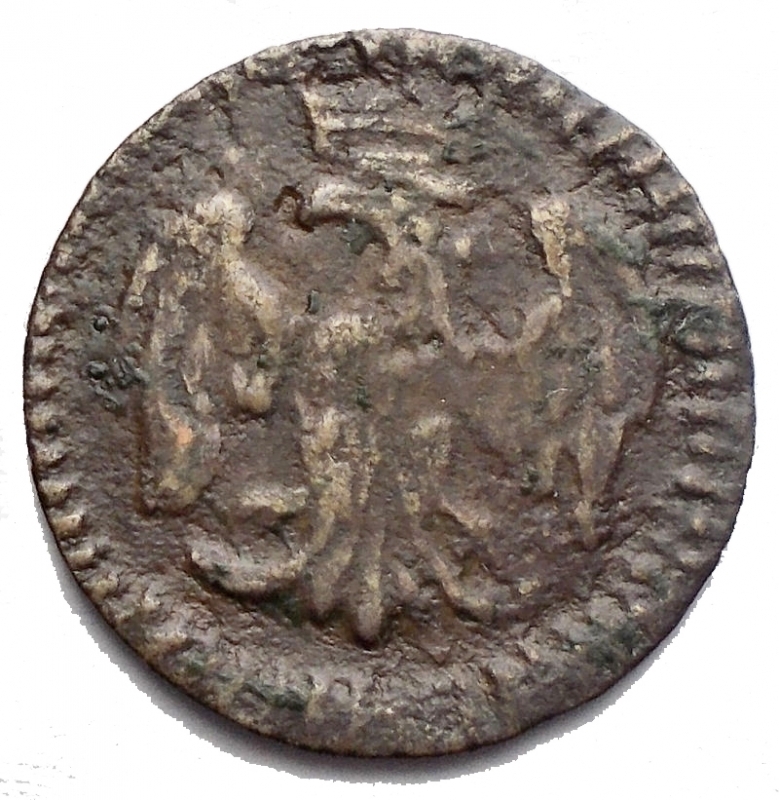 obverse: Zecche Italiane - Modena. Rinaldo d Este (1706-1737). Sesino. AE. g 0,81. mm 16,15. qBB