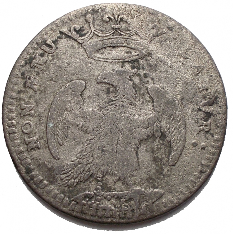 reverse: Zecche Italiane - Modena. Francesco III d Este. 1737-1780. 2 Lire 1738. MIR 843. Peso 11,08 gr. Diametro 31,86 mm. qBB.
