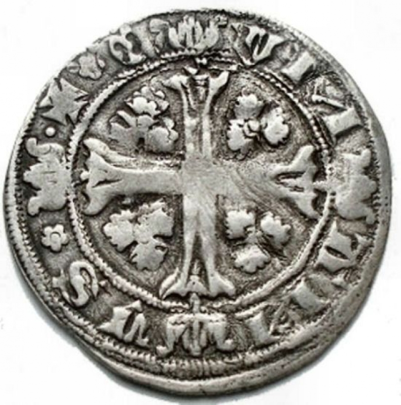 reverse: Como. Repubblica Abbondiana (1447-1448). Grosso. CNI 1/3 B. 656. RRR. AG. BB