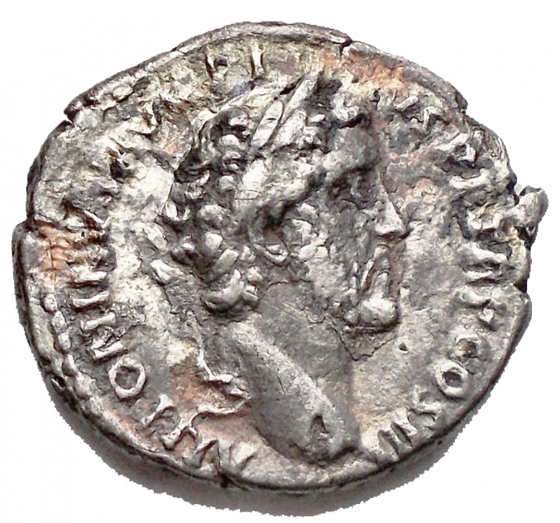 obverse: Antoninus Pius, with Marcus Aurelius as Caesar. AD 138-161. AR Denarius (17,7mm, 2.54 g). Rome mint. Struck AD 140. Laureate head of Pius right / Bare head of Aurelius right. RIC III 417a (Antoninus Pius); RSC 15. Good VF, lightly toned