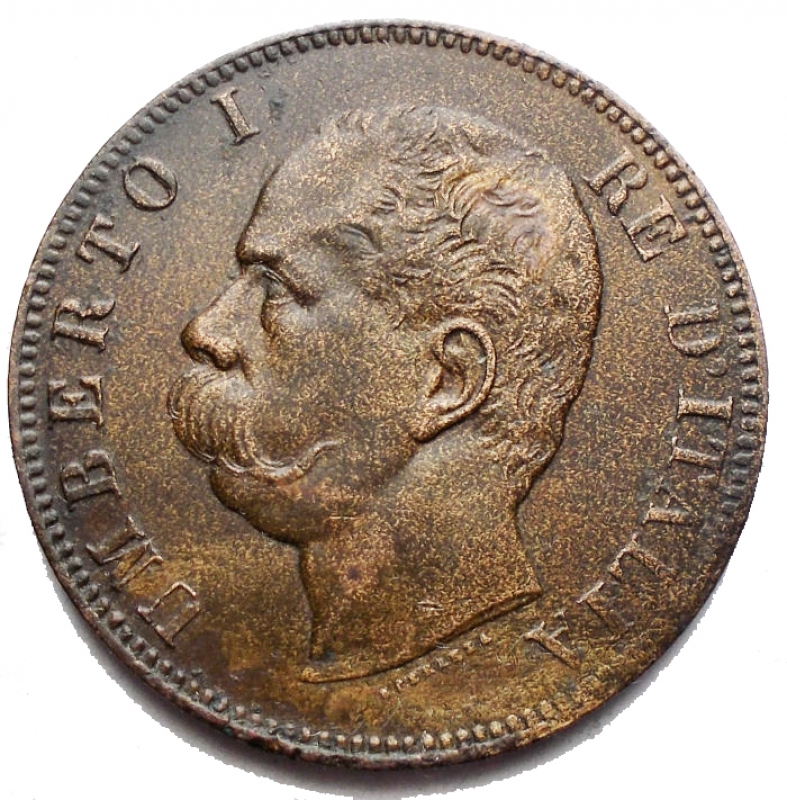 obverse: Casa Savoia. Umberto I (1878-1900). 10 centesimi 1893 Birmingham