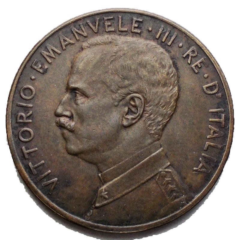 obverse: Casa Savoia - Regno di Italia. Vittorio Emanuele III (1900-1943). 5 centesimi 1908. Pag. 892. R. AE. BB-SPL
