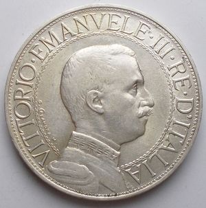 reverse: Regno di Italia. Vittorio Emanuele III (1900-1943). 2 lire 1910. Pag. 733. Mont. 148. AG. R. BB-SPL.