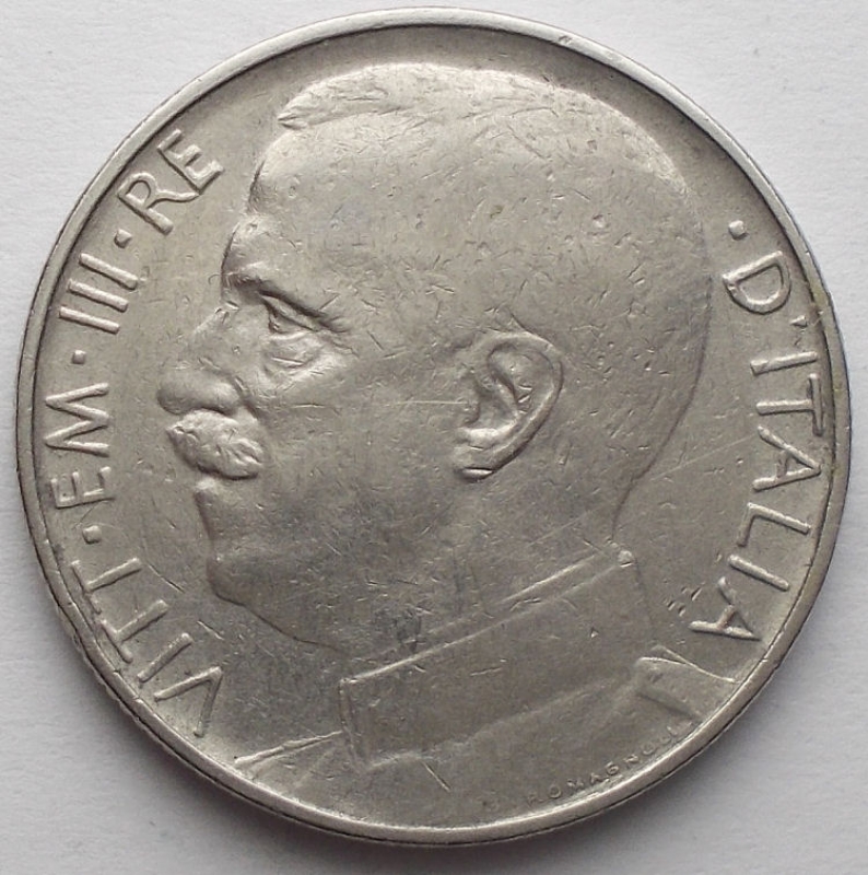 obverse: Casa Savoia - Regno di Italia. Vittorio Emanuele III (1900-1943). 50 centesimi 1919 rigato. Pag. 799. NC. NI. Buon esemplare