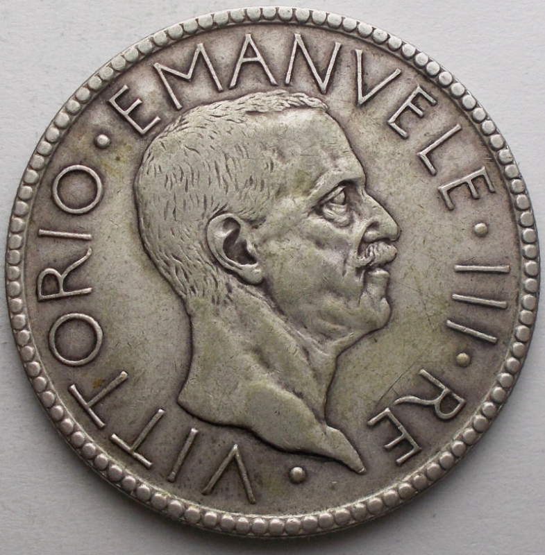 obverse: Casa Savoia - Regno di Italia. Vittorio Emanuele III (1900-1943). 20 lire 1928. Pag. 673. R. AG. BB.