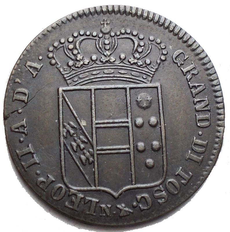 reverse: Zecche Italiane. Firenze. Leopoldo II di Lorena (1824-1859). 5 quattrini 1830. Pag. 174. Mont. 379. CU. gr. 3.81. 
