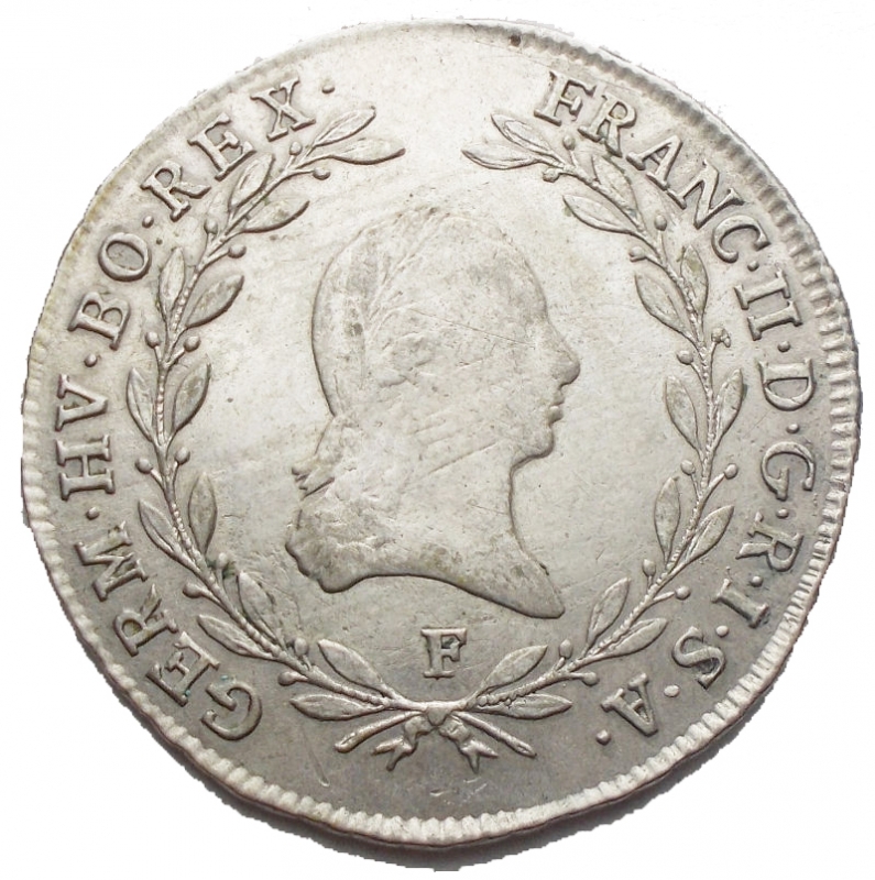 obverse: Austria - Franz II. 20 Kreuzer 1796 F