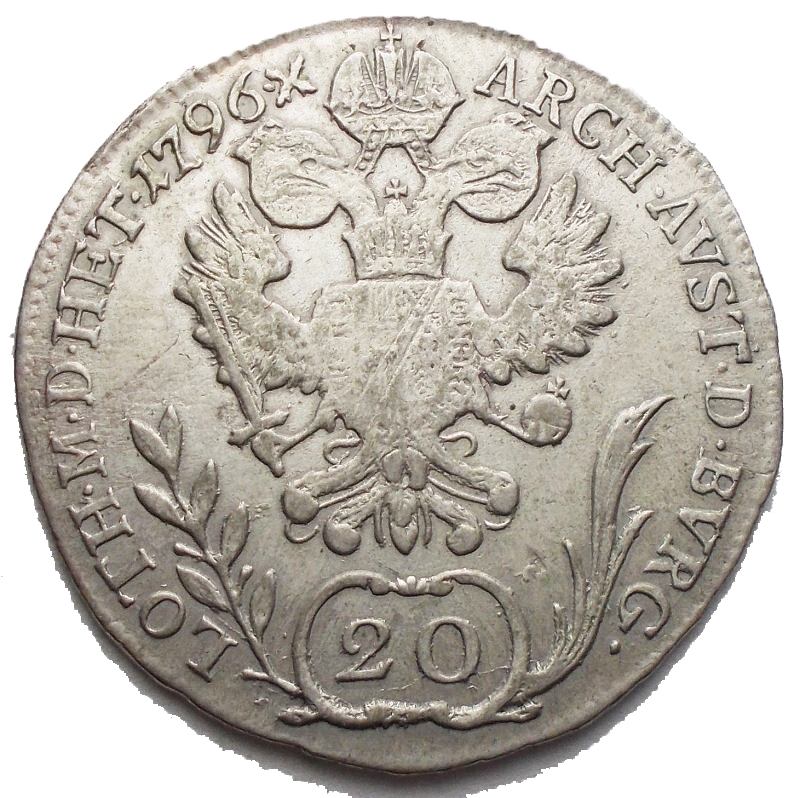 reverse: Austria - Franz II. 20 Kreuzer 1796 F