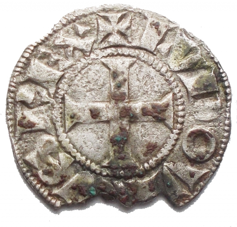 obverse: Coins Middle Ages foreign France, Dernier Tournois (0, 88 g), louis IX., 1245-1270. Av: cross, therefore