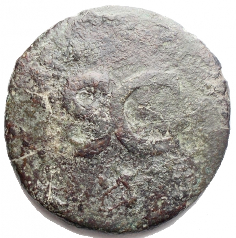obverse: Impero Romano - Augusto (27 a.C-14 d.C). Sesterzio. Contromarche. g 21,04. mm 33,4. Ae. MB+. R