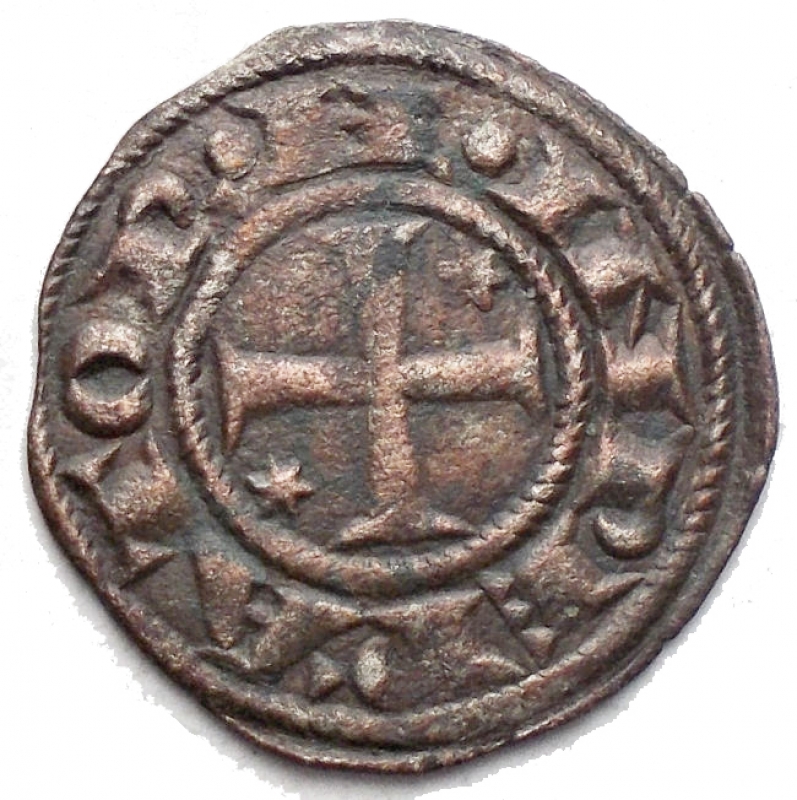 obverse: Brindisi. Enrico VI (1190-1198) Denaro. D/ AP. R/ Croce. Sp. 30. MI. g 0.78. mm 17,16