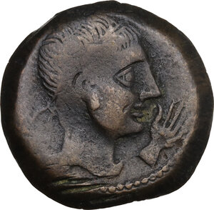 obverse: Iberia, Castulo.  Celtiberian coinage.. AE 22 mm, 2nd century BC