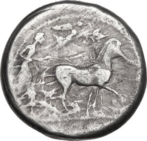 obverse: Syracuse.  Deinomenid Tyranny (485-466 BC).. AR Tetradrachm, 475-470 BC