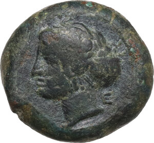 obverse: Syracuse.  Second Democracy (466-405 BC).. AE Tetras, c. 435-415 BC