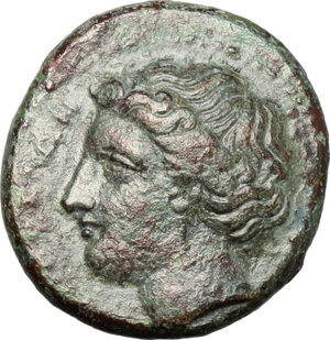 obverse: Syracuse.  Agathokles (317-289 BC).. AE 16mm