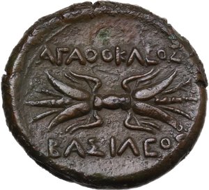 reverse: Syracuse.  Agathokles  (317-289 BC).. AE 23 mm, c. 295-289 BC