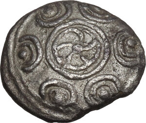 obverse: Macedon, Bottiaiai. AR 2 1/2 Obol, 185-168 BC