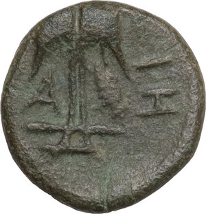reverse: Thrace, Apollonia Pontika. AE Dichalkon, 410-323 BC