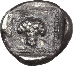 reverse: Thrace, Maroneia. AR Tihemiobol. 398-385 BC